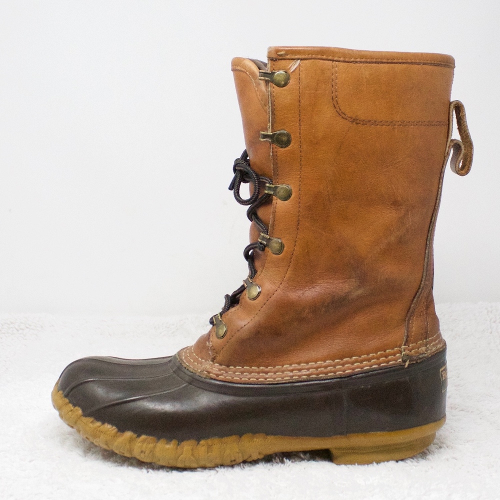 LL Bean High Leather Gortex Duck Boots Size mens 7